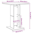 bistrobord 60x60x75 cm konstrueret træ kunsteg