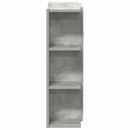 badeværelsesskab med spejl 80x20,5x64 cm spånplade betongrå