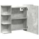 badeværelsesskab med spejl 80x20,5x64 cm spånplade betongrå