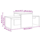 sofabord 100x48x40 cm konstrueret træ antikt træ