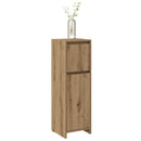 badeværelsesskab 30x30x95 cm konstrueret træ egetræsfarvet