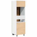 køleskabsskab "Lyon" gammelt træ 60x57x207 cm konstrueret træ