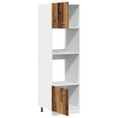 mikrobølgeovnsskab "Lyon" gammelt træ 60x57x207 cm konstrueret træ