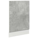 opvaskemaskinepanel "Lyon" betongrå 45x3x67 cm