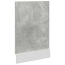 opvaskemaskinepanel "Lyon" betongrå 45x3x67 cm