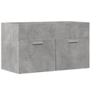 skab til håndvask 80x38,5x46 cm konstrueret træ betongrå