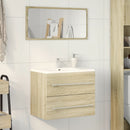 vaskeskab 60x38,5x48 cm konstrueret træ sonoma-eg