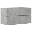 badeværelsesskab 80x38,5x45cm væghængt konstrueret træ betongrå