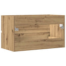 badeværelsesskab 80x38,5x45 cm væghængt konstrueret træ kunsteg