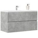 vaskeskab 90x38,5x45 cm konstrueret træ betongrå