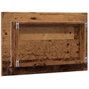 badeværelsesspejl med LED-lys 60x8,5x38 cm antikt træ