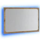 badeværelsesspejl med LED-lys 60x8,5x38 cm kunsteg