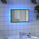 badeværelsesspejl med LED-lys 60x8,5x38 cm kunsteg