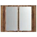 spejlskab m. LED-lys 60x12x45 cm konstrueret træ antikt træ