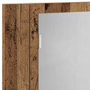 spejlskab m. LED-lys 60x12x45 cm konstrueret træ antikt træ