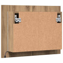spejlskab m. LED-lys 60x12x45 cm konstrueret træ kunsteg