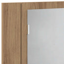 spejlskab m. LED-lys 60x12x45 cm konstrueret træ kunsteg