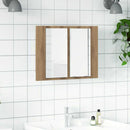 spejlskab m. LED-lys 60x12x45 cm konstrueret træ kunsteg
