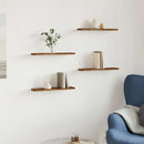 væghylder 4 stk. 40x20x1,5 cm konstrueret træ antikt trælook
