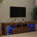 tv-bord med LED-lys 140x36,5x40 cm konstrueret træ kunsteg