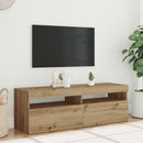 tv-bord med LED-lys 120x35x40 cm konstrueret træ kunsteg