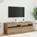 tv-bord med LED-lys 120x35x40 cm konstrueret træ kunsteg