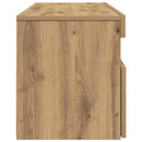 tv-bord med LED-lys 120x35x40 cm konstrueret træ kunsteg