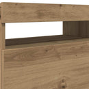 tv-bord med LED-lys 120x35x40 cm konstrueret træ kunsteg