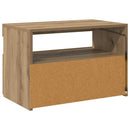 tv-bord med LED-lys 60x35x40 cm konstrueret træ kunsteg