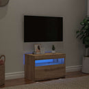 tv-bord med LED-lys 60x35x40 cm konstrueret træ kunsteg