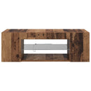 tv-bord m. LED-lys 90x39x30 cm konstrueret træ antikt træ