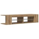 tv-bord med LED-lys 90x39x30 cm konstrueret træ kunsteg