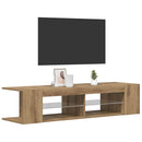 tv-bord med LED-lys 90x39x30 cm konstrueret træ kunsteg