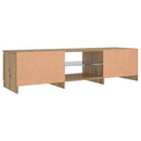 tv-bord med LED-lys 140x40x36 cm konstrueret træ kunsteg
