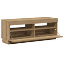 tv-bord med LED-lys 100x35x40 cm konstrueret træ kunsteg