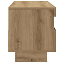 tv-bord med LED-lys 100x35x40 cm konstrueret træ kunsteg