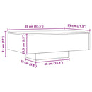 sofabord 85x55x31 cm konstrueret træ kunsteg