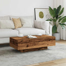 sofabord 100x49,5x31 cm konstrueret træ antikt træ