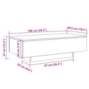 sofabord 100x49,5x31 cm konstrueret træ antikt træ