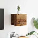 væghængt tv-skab 30,5x30x30 cm antikt træ