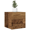 væghængt tv-skabe 2 stk. 30,5x30x30 cm antikt træ