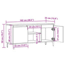 tv-bord 102x35x50 cm konstrueret træ antikt trælook