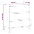skænk 60x35x70 cm konstrueret træ antikt træ