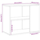 sideskab 60x30x50 cm konstrueret træ antikt træ
