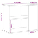 sideskab 60x30x50 cm konstrueret kunsteg