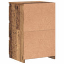 sengeborde 2 stk. 40x35x62,5 cm konstrueret træ gammelt trælook
