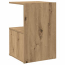 sengeborde 35x35x55 cm konstrueret træ egetræsfarve