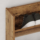 væghængt skoreol 80x18x90 cm konstrueret træ antikt trælook