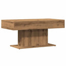 sofabord kunstnerisk eg 96x50x45 cm konstrueret træ