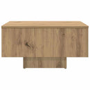 sofabord 60x60x31,5 cm konstrueret træ egetræsfarve